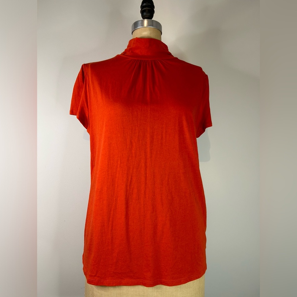 Cato Size Large High Neck Short Sleeve Top